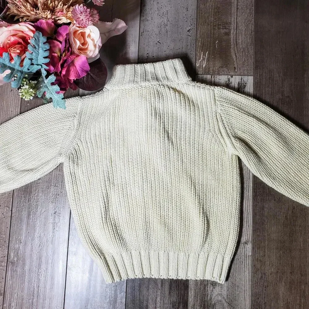 Gymboree Cream Toddler Boys Cable Knit Sweater Size XS (3-4)